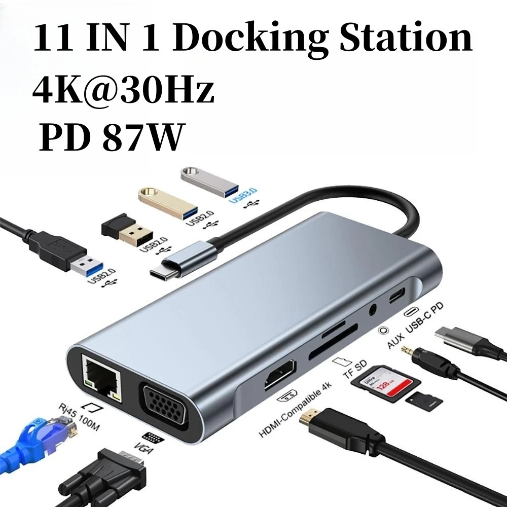 Usb C Docking Hub - 4/7/8/11in1 도킹 허브 Mac 멀티 인터페이스