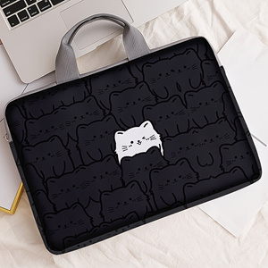 Laptop Accessories Organizer Bag - 라인 캣 프린트 노트북 핸드백 충격