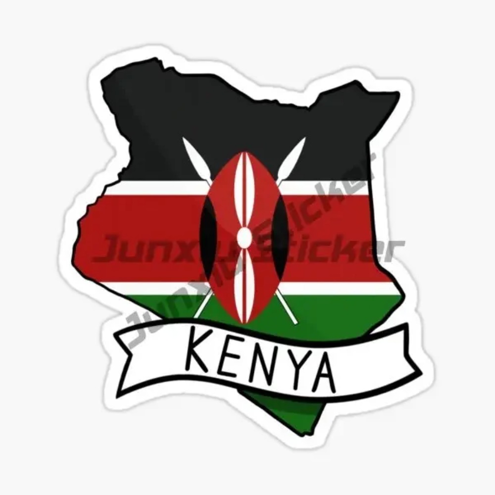 Laptop Accessories Kenya - 케냐 국기 지도 엠블럼 크리에이티브 스티커