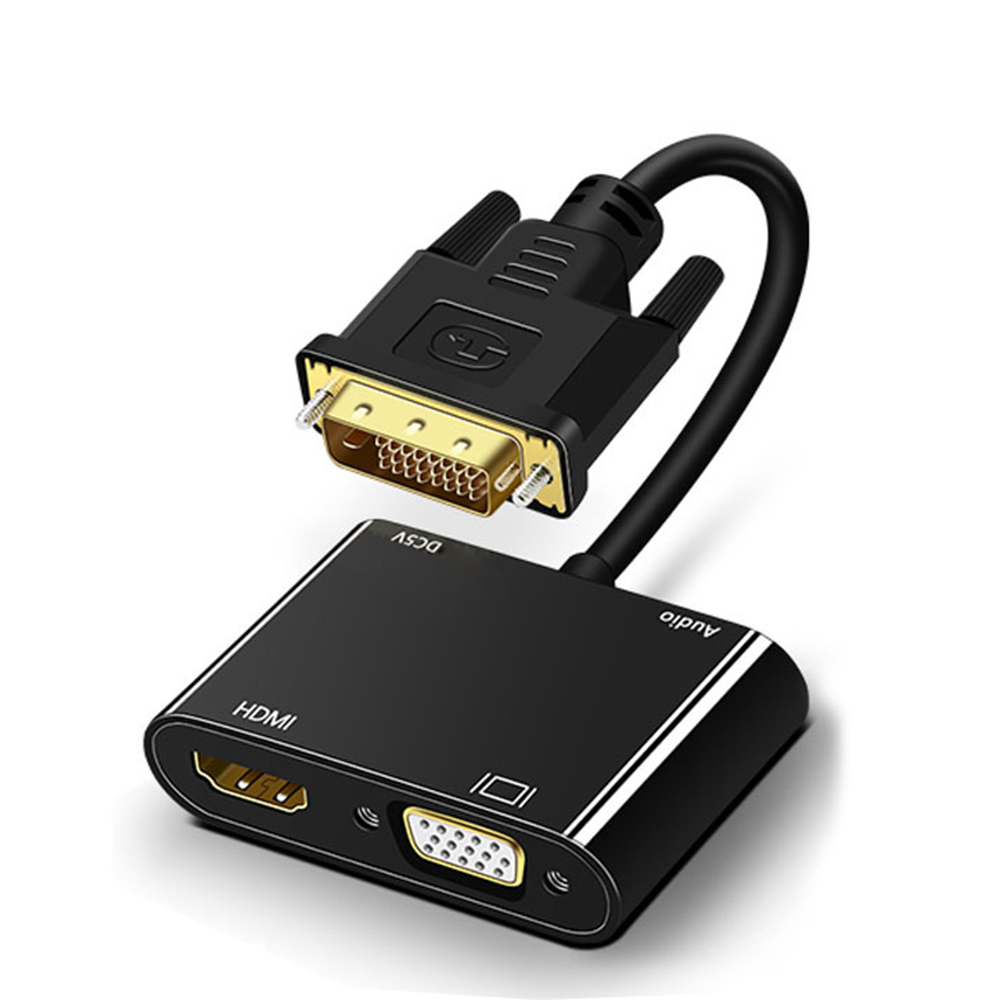 Hdmi Vga Adapter - 1080P DVI-VGA HDMI 분배기 변환기 듀얼
