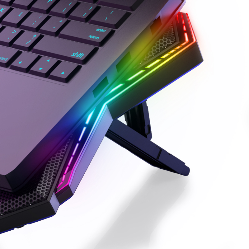 RGB 노트북 쿨러 게이밍 스타일 USB 6팬 고성능  - Laptop Accessories Cooling Pad 리뷰 및 가격