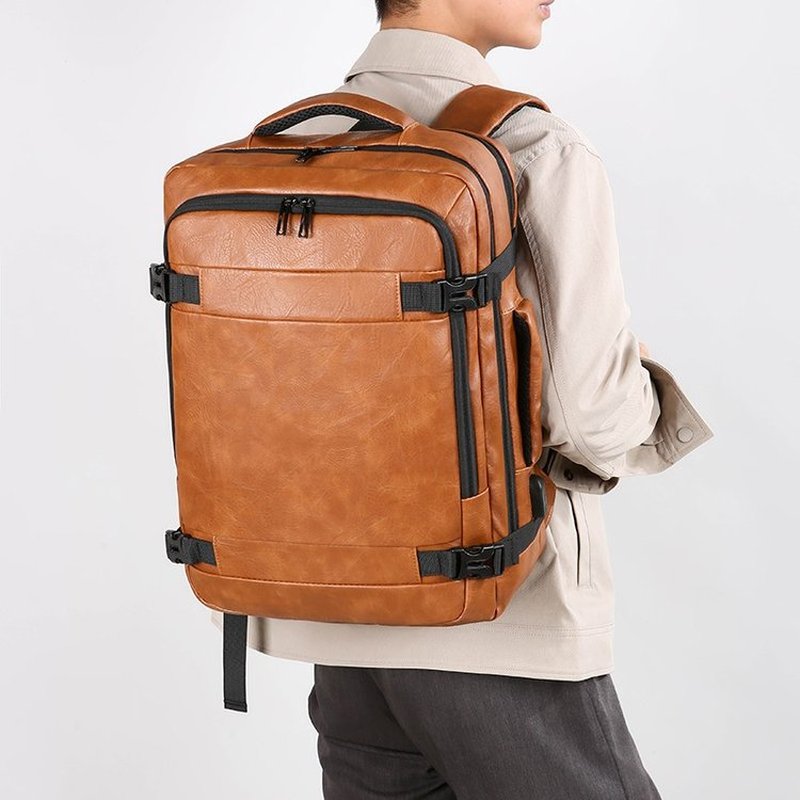 2027 새로운 남성 배낭 PU 가죽 가방 대형 노트북 - Laptop Accessories Organizer Bag 리뷰 및 가격