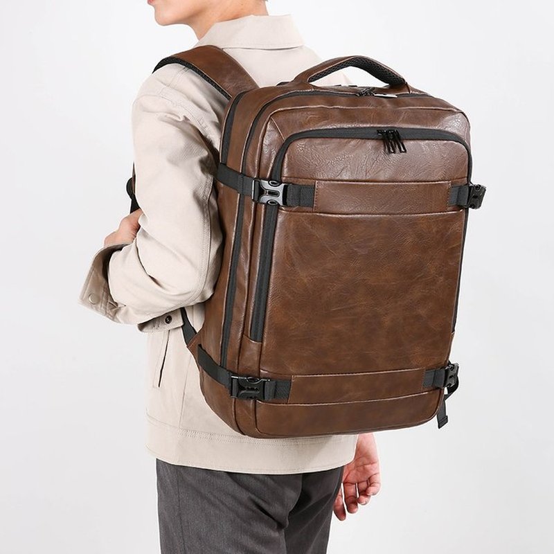 2027 새로운 남성 배낭 PU 가죽 가방 대형 노트북 - Laptop Accessories Organizer Bag 리뷰 및 가격