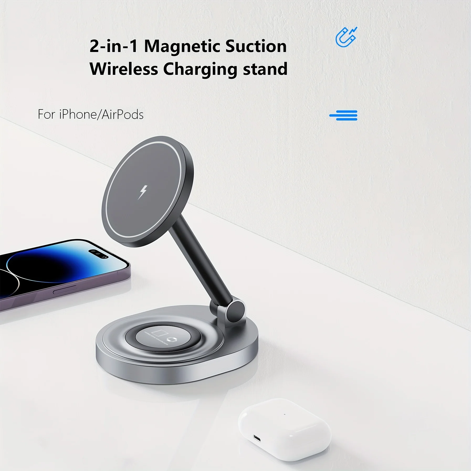 2 In 1 자기 무선 충전기 스탠드 패드 iPhone - Usb C Docking Hub 리뷰 및 가격