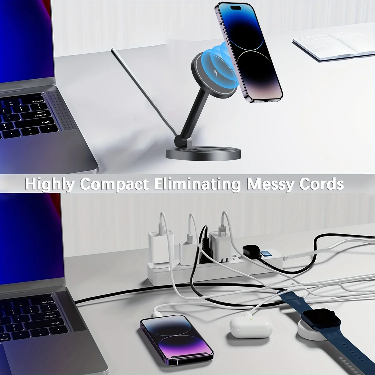 2 In 1 자기 무선 충전기 스탠드 패드 iPhone - Usb C Docking Hub 리뷰 및 가격