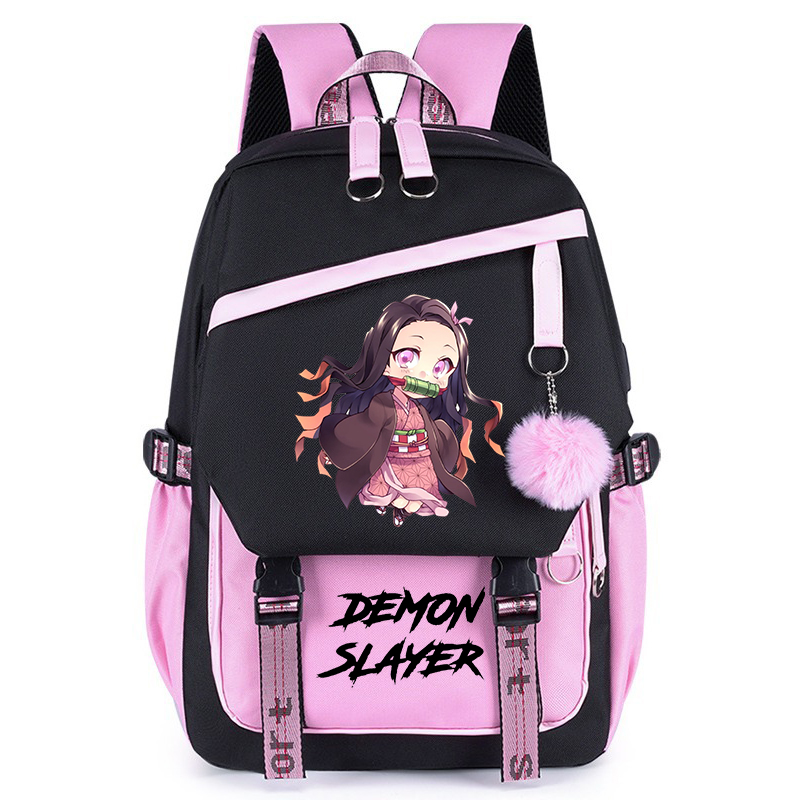 데몬 슬레이어 스쿨백 애니메이션 캐릭터 네즈코 젠이츠  - Laptop Accessories Organizer Bag 리뷰 및 가격